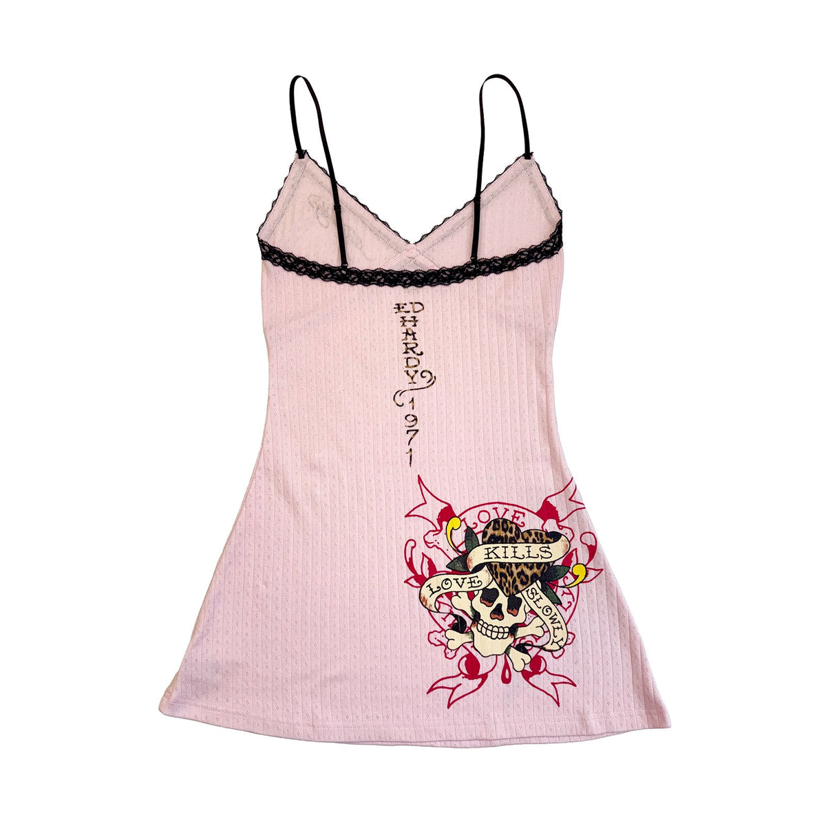 Leopard LKS Lace Nighty BABY PINK | Ed Hardy
