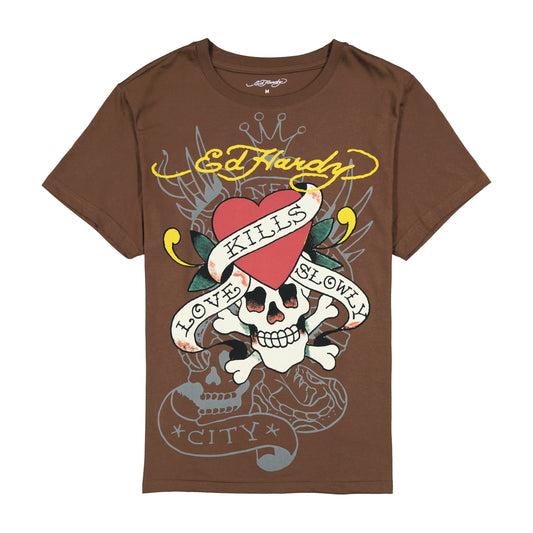 LKS Skull Tee - Cocoa Cocoa | Ed Hardy