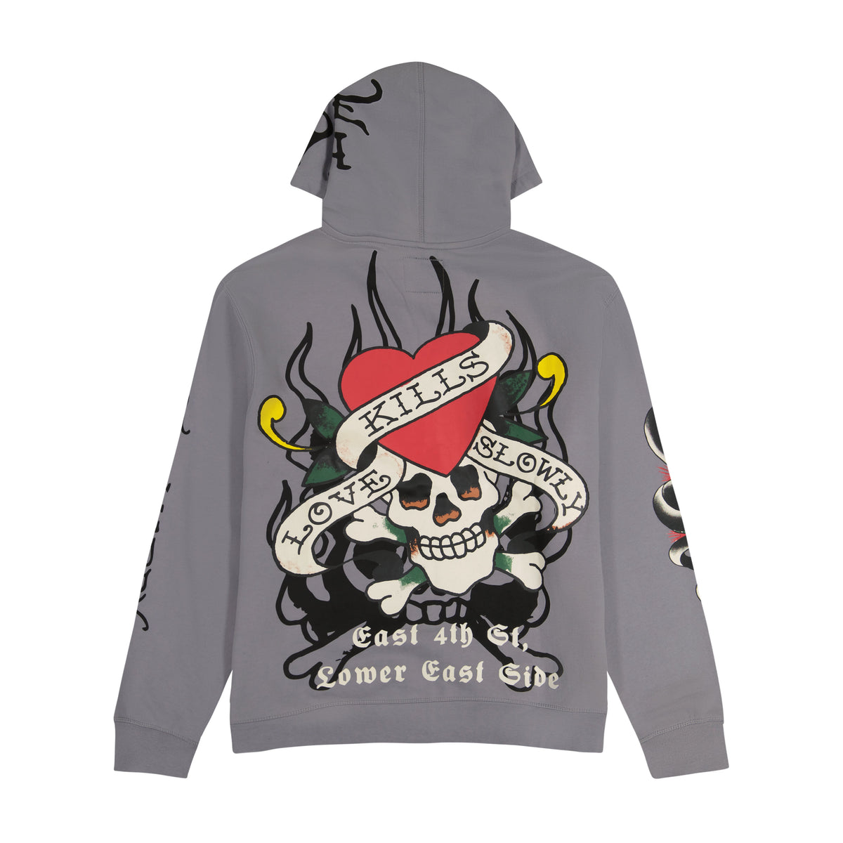 LKS Skull Hoodie - Light Grey LIGHT GREY | Ed Hardy