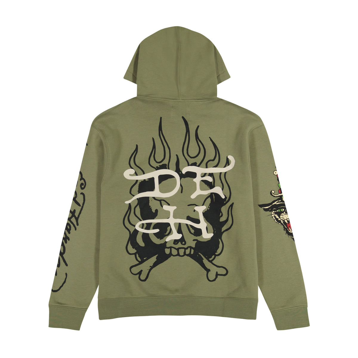 LKS Skull Hoodie - Light Olive Light Olive | Ed Hardy