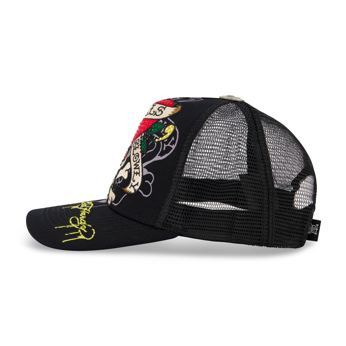 Rhinestone LKS Skull Hat Black | Ed Hardy