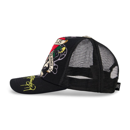 Rhinestone LKS Skull Hat Black | Ed Hardy