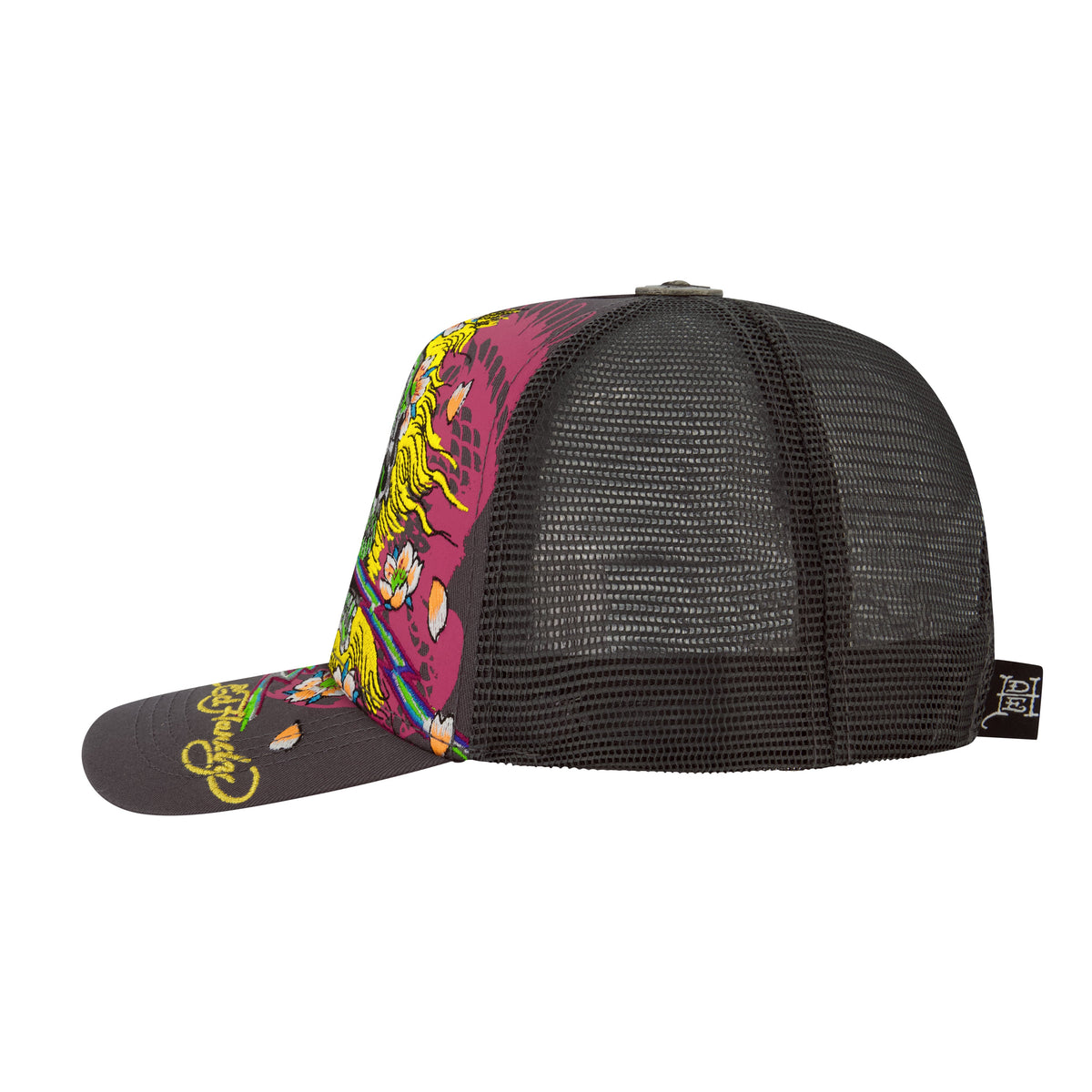 Crazy Skull Trucker Hat CHARCOAL | Ed Hardy
