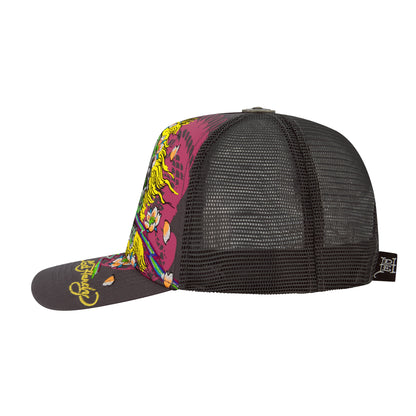 Crazy Skull Trucker Hat CHARCOAL | Ed Hardy