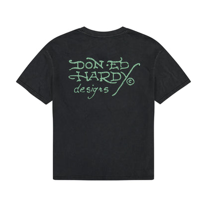 Skull Snakes Boxy Tee VTG BLACK | Ed Hardy