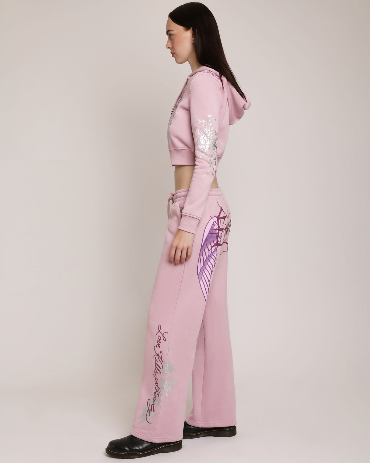 Cross Wings Puff Print Sweatpant  | Ed Hardy