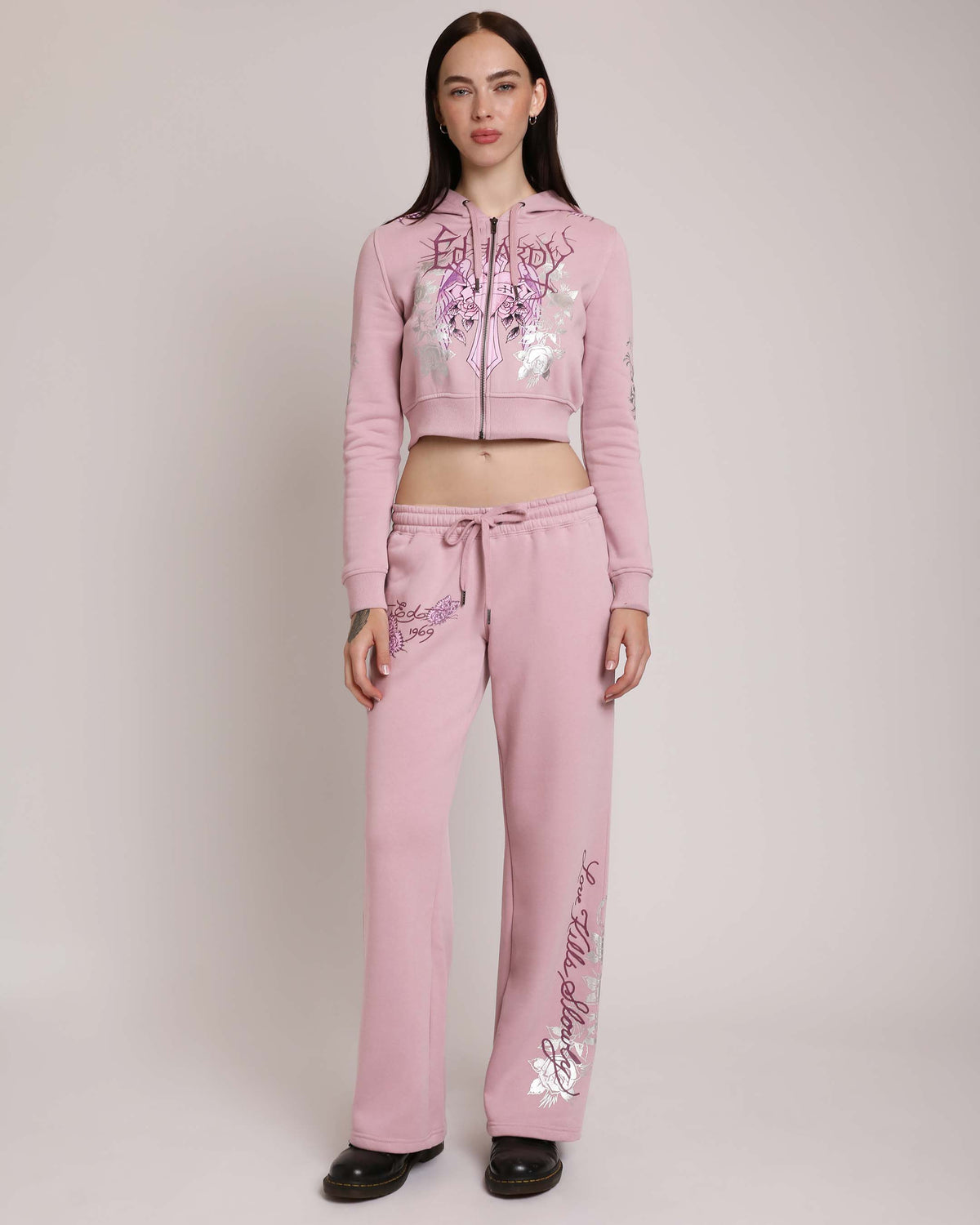 Cross Wings Puff Print Sweatpant  | Ed Hardy