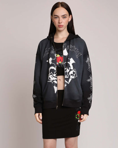 Heart Wings Cut Out Rib Tank Dress BLACK | Ed Hardy