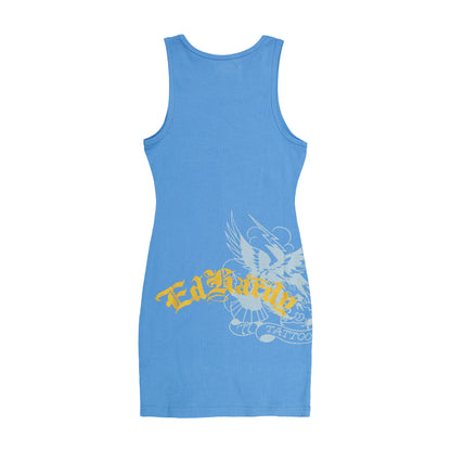 77 Eagle Rib Tank Dress POWDER BLUE | Ed Hardy