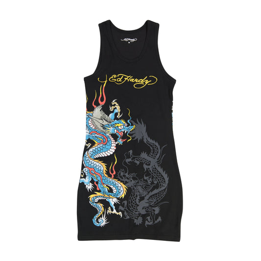 Dragon Rib Tank Dress BLACK | Ed Hardy