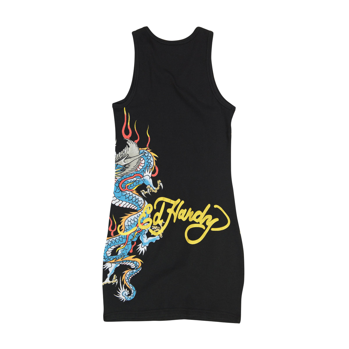 Dragon Rib Tank Dress BLACK | Ed Hardy