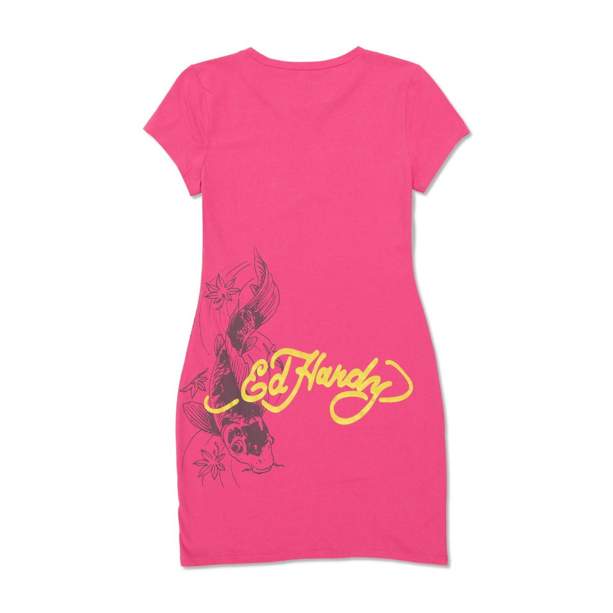 Koi Fish Baby Tee Dress Hot Pink | Ed Hardy