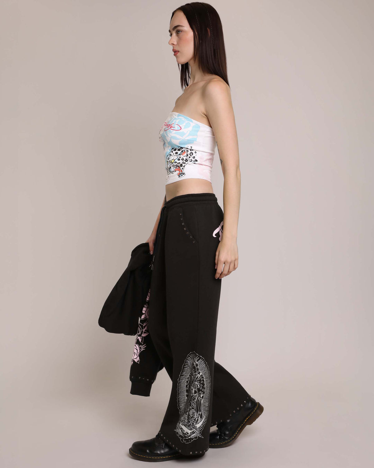 Blue Leopard Tube Top WHITE | Ed Hardy