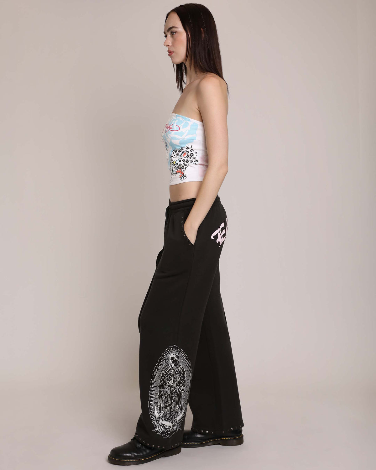 Blue Leopard Tube Top WHITE | Ed Hardy