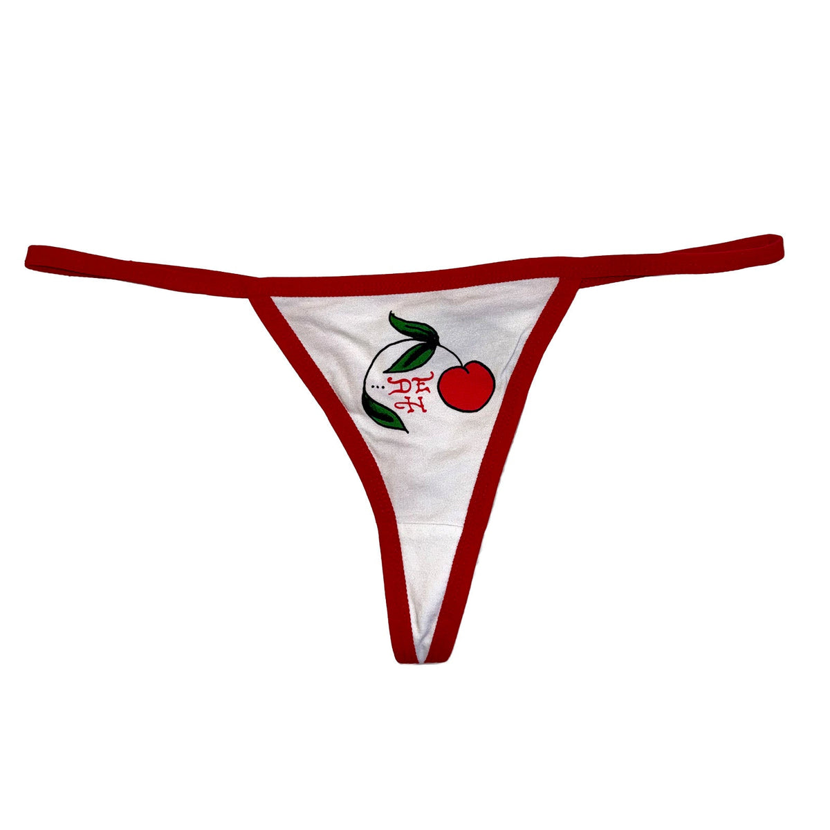 Cherries G String WHITE | Ed Hardy