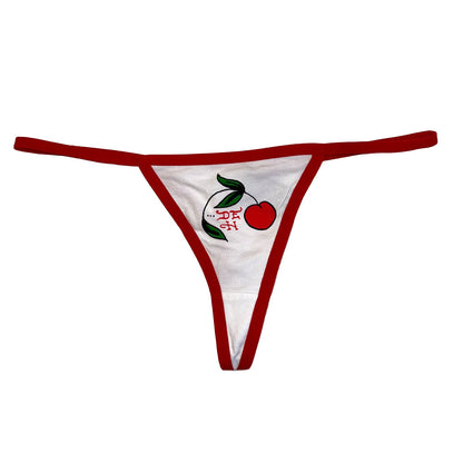 Cherries G String WHITE | Ed Hardy