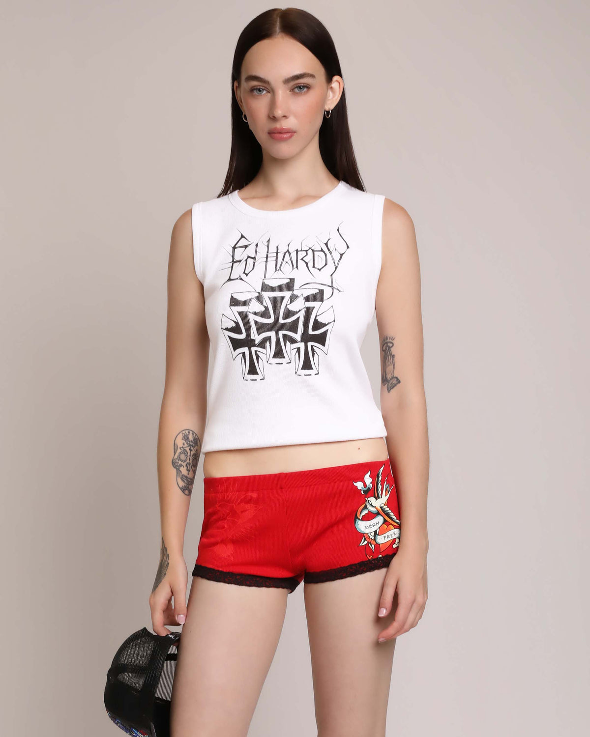 Swallows Cheeky Short RED | Ed Hardy