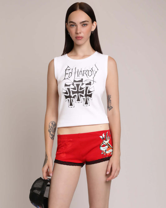 Swallows Cheeky Short RED | Ed Hardy