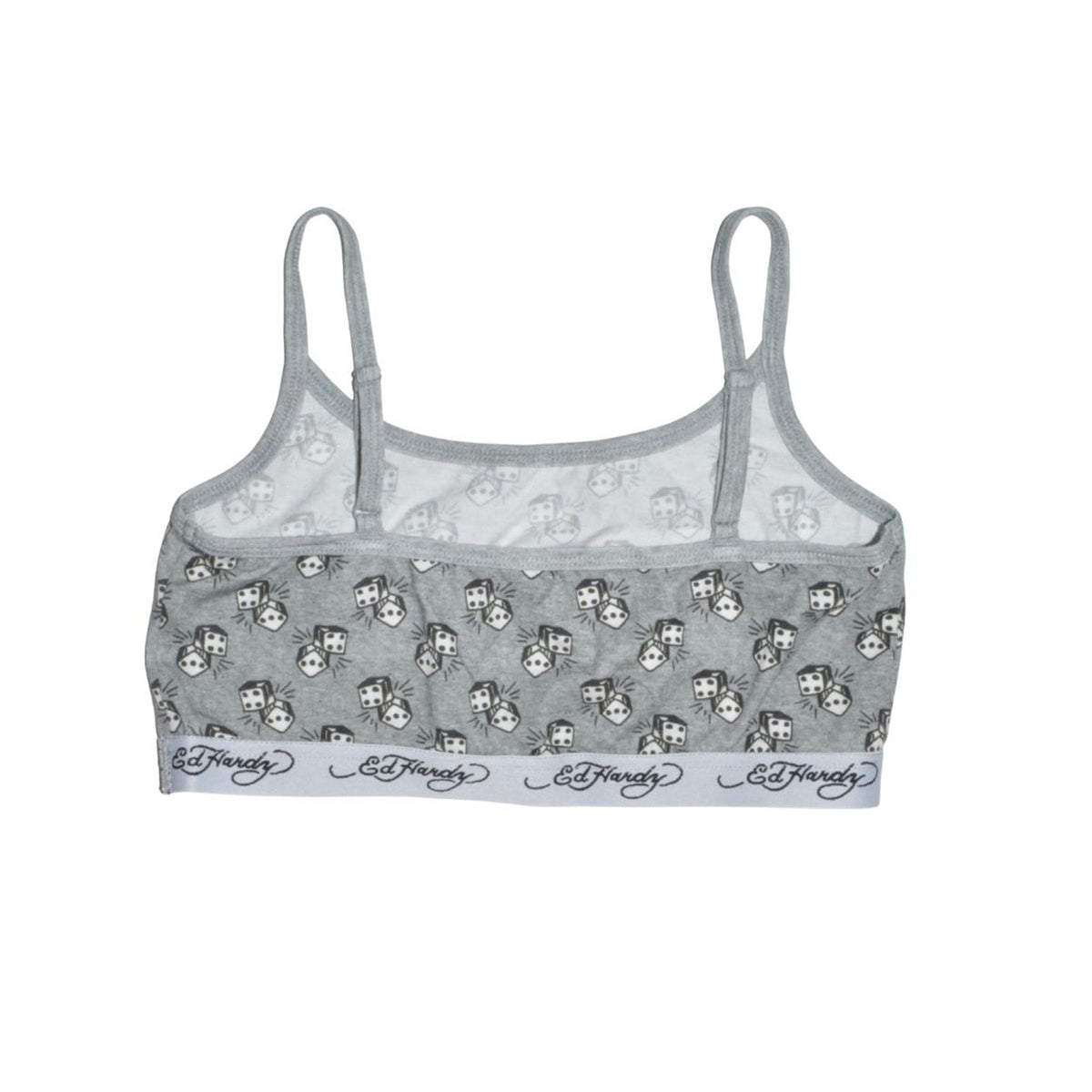Dice Elastic Bralette HEATHER GREY | Ed Hardy