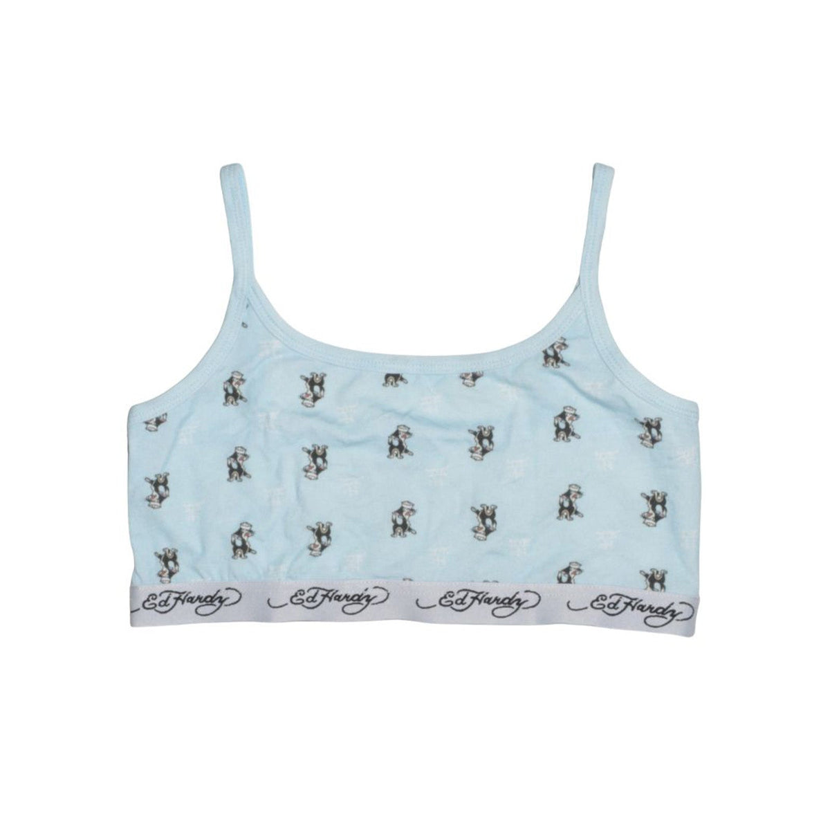 Sailor Cat Elastic Bralette BABY BLUE | Ed Hardy