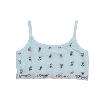 Sailor Cat Elastic Bralette BABY BLUE | Ed Hardy
