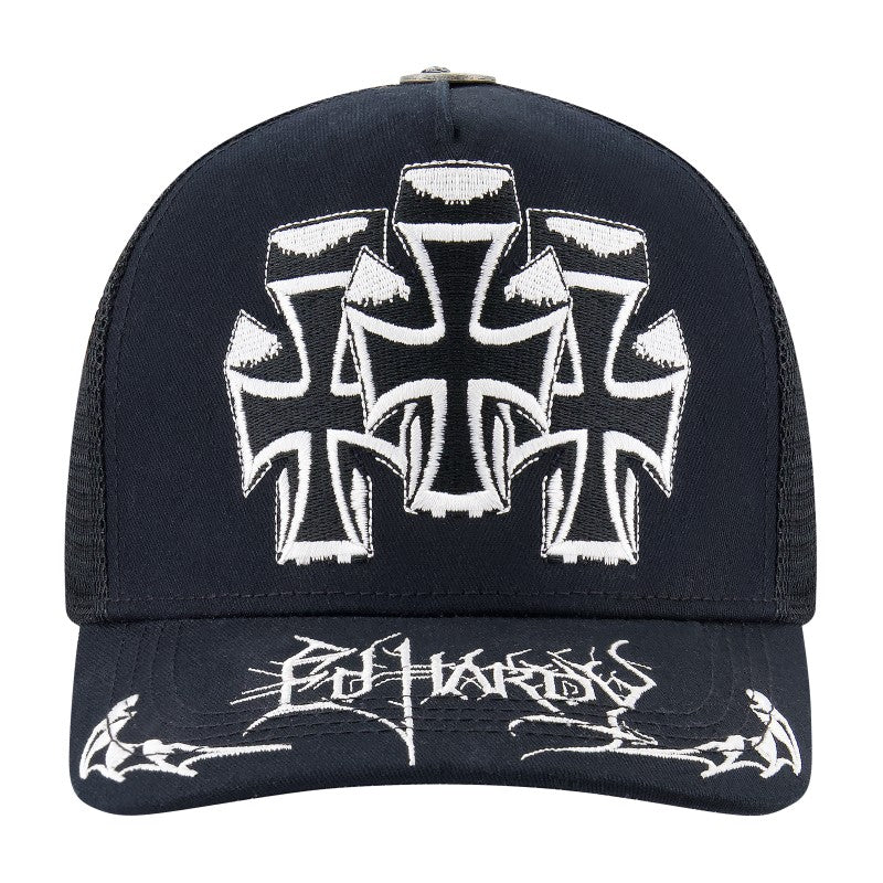 Crosses Trucker Hat, Black BLACK | Ed Hardy
