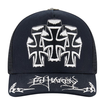 Crosses Trucker Hat, Black BLACK | Ed Hardy