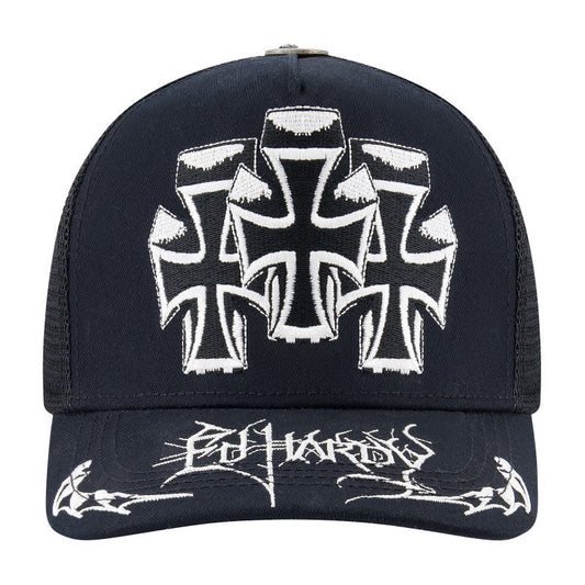 Crosses Trucker Hat, Black BLACK | Ed Hardy