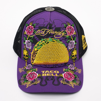Taco Bell Trucker Hat PURPLE | Ed Hardy