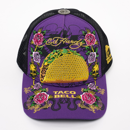 Taco Bell Trucker Hat PURPLE | Ed Hardy