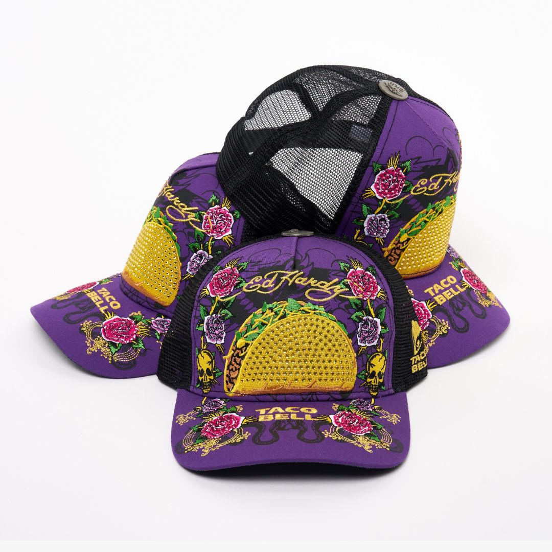 Taco Bell Trucker Hat PURPLE | Ed Hardy