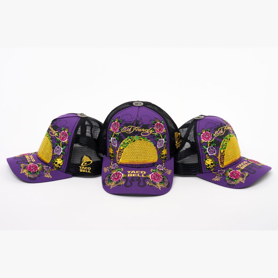 Taco Bell Trucker Hat PURPLE | Ed Hardy