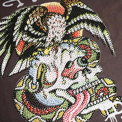 Limited Edition — Battle Skull Rhinestone Tee CHARCOAL | Ed Hardy