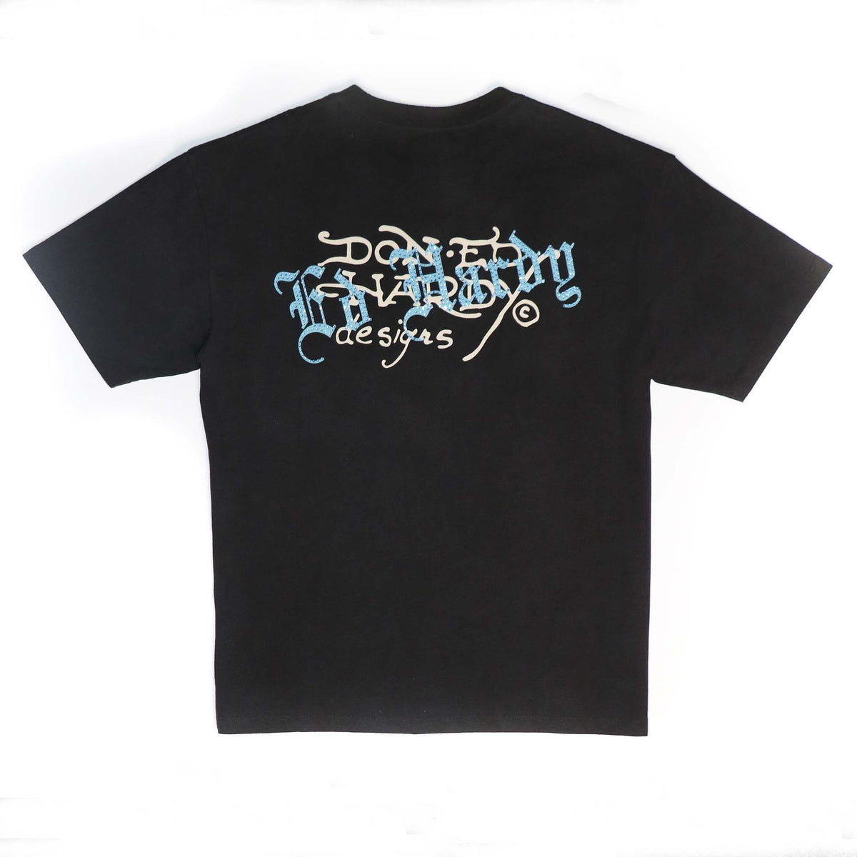 Limited Edition— Fire Skull Rhinestone Tee FADED BLACK | Ed Hardy
