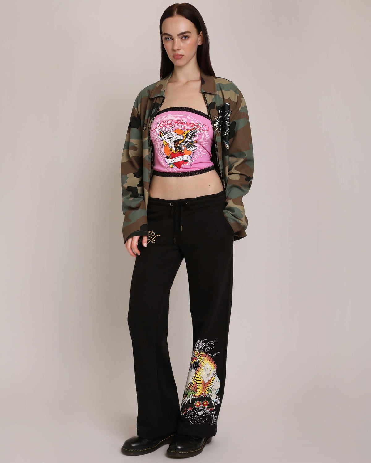 Brave Eagle Tube Top BUBBLEGUM | Ed Hardy
