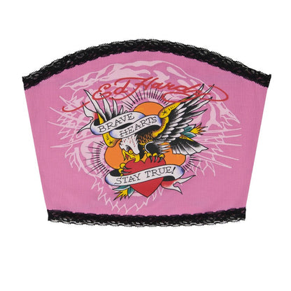 Brave Eagle Tube Top BUBBLEGUM | Ed Hardy
