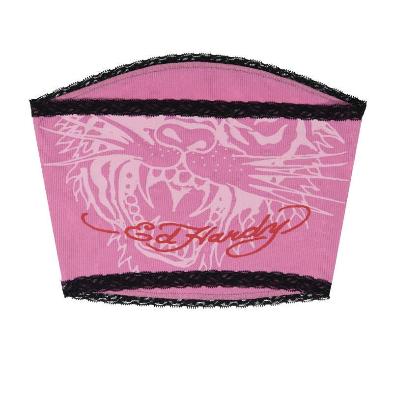 Brave Eagle Tube Top BUBBLEGUM | Ed Hardy