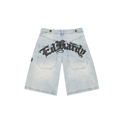 Dagger Sword Denim Shorts LIGHT TINT | Ed Hardy