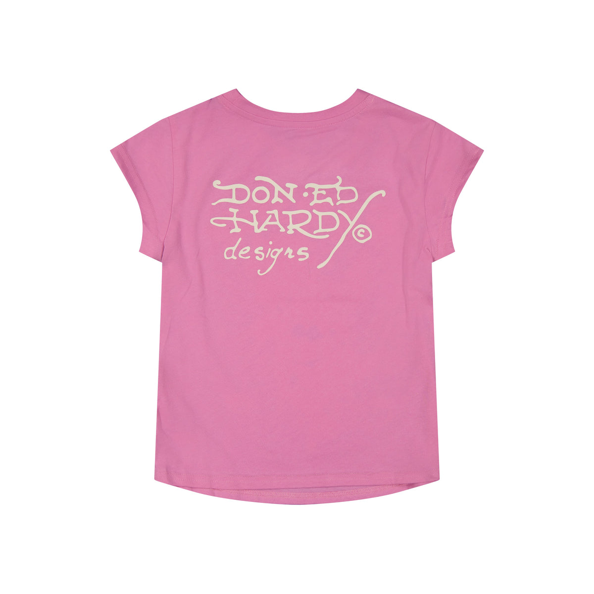 Yolo Girl Rhinestone Cap Sleeve Tee ORCHID | Ed Hardy