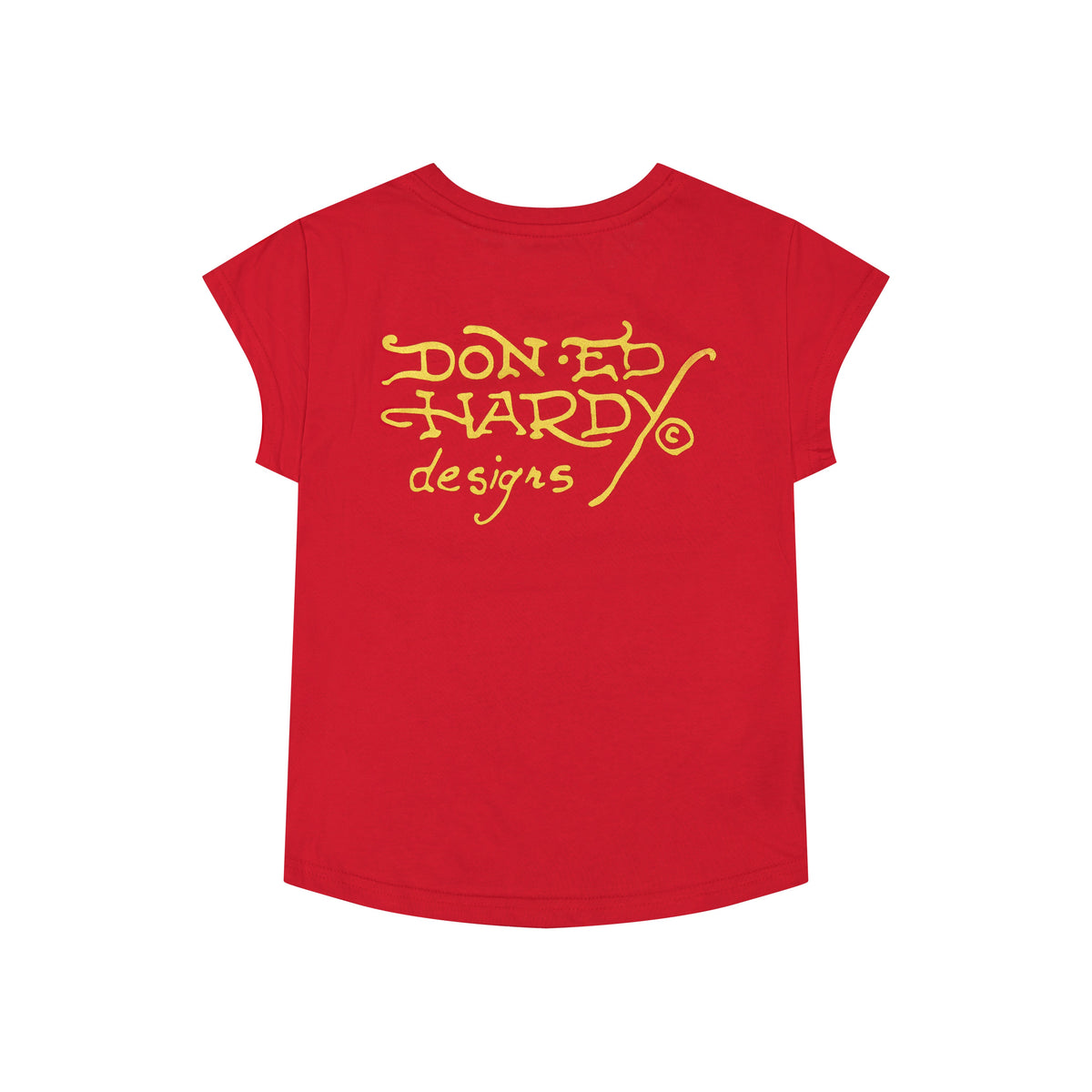 Tiger Mountain Rhinestone Cap Sleeve Tee CHERRY | Ed Hardy