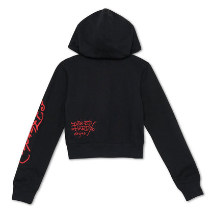 Nyc Skull Cropped Hoodie BLACK | Ed Hardy
