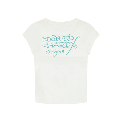 Phoenix Cap Sleeve Tee IVORY | Ed Hardy