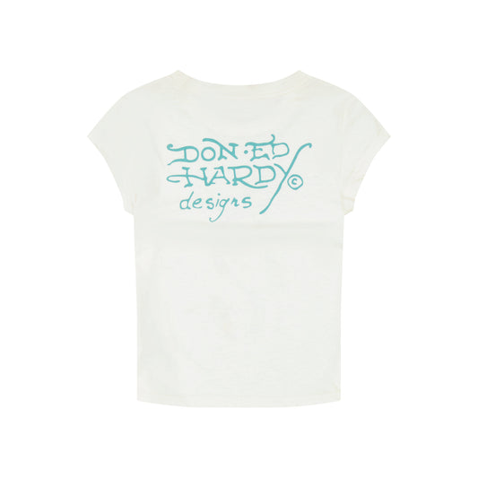 Phoenix Cap Sleeve Tee IVORY | Ed Hardy