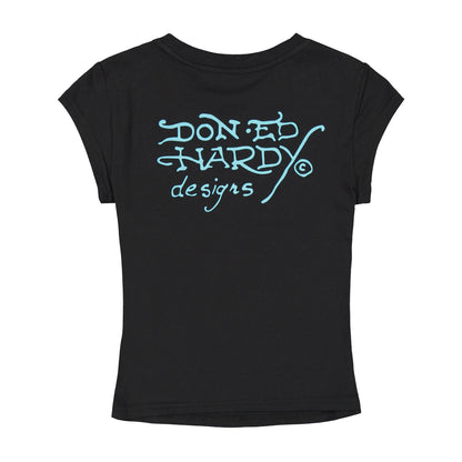 Tiger Mountain Cap Sleeve Tee BLACK | Ed Hardy