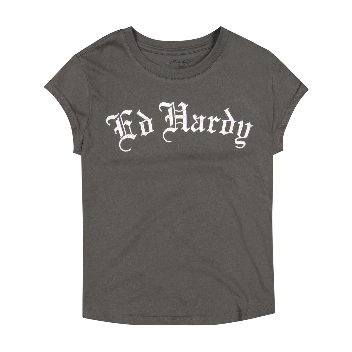 NY Eagle Cap Sleeve Tee CHARCOAL | Ed Hardy