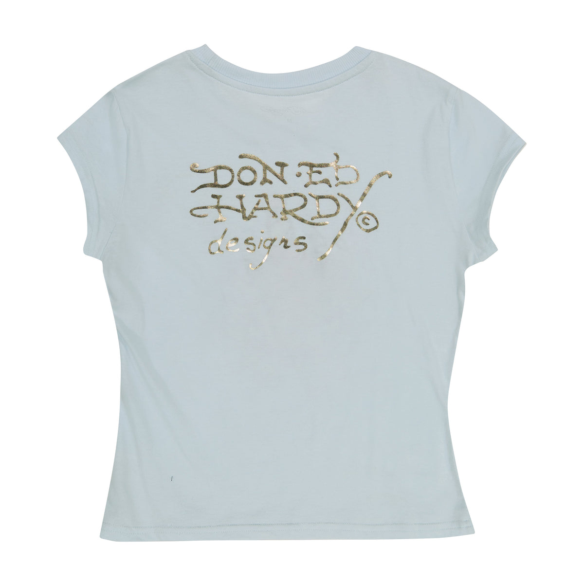 Dagger Heart Cap Sleeve Fitted Tee ARCTIC BLUE | Ed Hardy