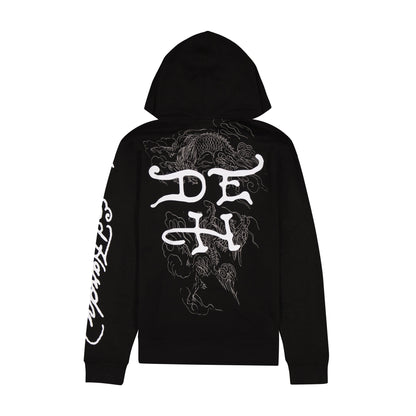 Japan Dragon Mens Hoodie Black | Ed Hardy