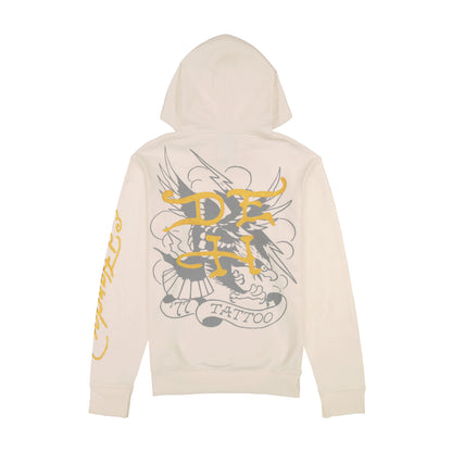 Pierced Eagle Mens Hoodie - Ivory IVORY | Ed Hardy