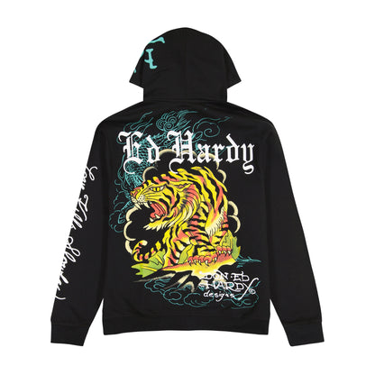 Crawling Tigers Hoodie Black | Ed Hardy