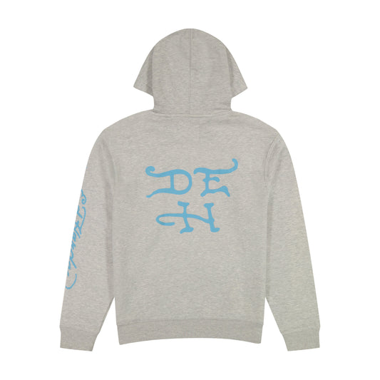 Yellow Hair Skull Heather Grey Pullover Hoodie HEATHER GREY | Ed Hardy
